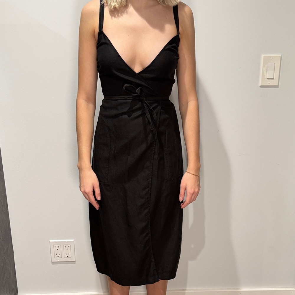 Wilfred | Linen Blend Wrap Dress
